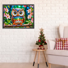 Load image into Gallery viewer, Owl 40*30CM(Canvas) Partial Special Shaped Drill Diamond Painting