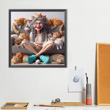 Load image into Gallery viewer, Cute Grandma 40*40CM(Canvas) Full Round Drill Diamond Painting
