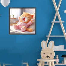 Load image into Gallery viewer, Cute Cat 30*30CM(Canvas) Full Round Drill Diamond Painting