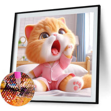 Load image into Gallery viewer, Cute Cat 30*30CM(Canvas) Full Round Drill Diamond Painting