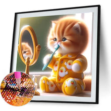 Load image into Gallery viewer, Cute Cat 30*30CM(Canvas) Full Round Drill Diamond Painting