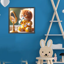 Load image into Gallery viewer, Cute Cat 30*30CM(Canvas) Full Round Drill Diamond Painting