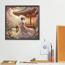 Load image into Gallery viewer, Japanese Geisha Beauty 40*40CM(Canvas) Full Round Drill Diamond Painting