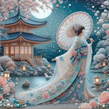 Load image into Gallery viewer, Japanese Geisha Beauty 40*40CM(Canvas) Full Round Drill Diamond Painting