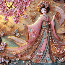 Load image into Gallery viewer, Japanese Geisha Beauty 40*40CM(Canvas) Full Round Drill Diamond Painting