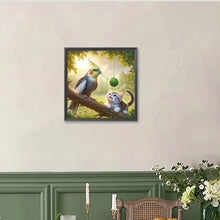 Load image into Gallery viewer, Parrot And Cat 40*40CM(Canvas) Full Round Drill Diamond Painting