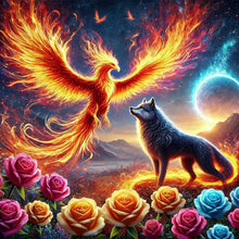 Load image into Gallery viewer, Phoenix And Wolf 40*40CM(Canvas) Full Round Drill Diamond Painting