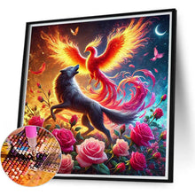 Load image into Gallery viewer, Phoenix And Wolf In Rose Field 40*40CM(Canvas) Full Round Drill Diamond Painting