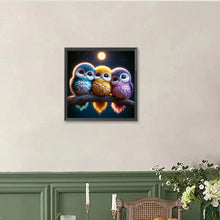 Load image into Gallery viewer, Three Owls 40*40CM(Canvas) Full Round Drill Diamond Painting