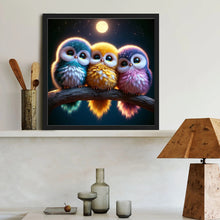 Load image into Gallery viewer, Three Owls 40*40CM(Canvas) Full Round Drill Diamond Painting