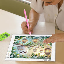 Load image into Gallery viewer, Owl 30*30CM(Canvas) Partial Special Shaped Drill Diamond Painting