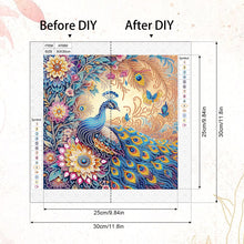 Load image into Gallery viewer, Peacock 30*30CM(Canvas) Partial Special Shaped Drill Diamond Painting