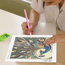 Load image into Gallery viewer, Peacock 30*30CM(Canvas) Partial Special Shaped Drill Diamond Painting