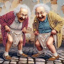 Load image into Gallery viewer, Funny Grandma 30*30CM(Canvas) Partial Special Shaped Drill Diamond Painting
