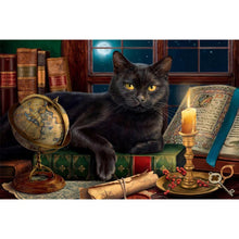 Load image into Gallery viewer, Black Cat 60*40CM(Picture) Full Square Drill Diamond Painting