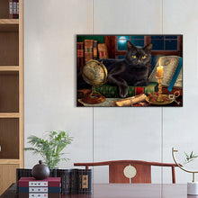 Load image into Gallery viewer, Black Cat 60*40CM(Picture) Full Square Drill Diamond Painting