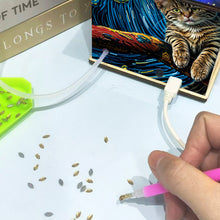 Load image into Gallery viewer, Diamond Aid Tool Portable Vacuum Diamond Painting Pen Kit (Starry Sky Cat)