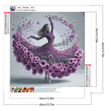 Load image into Gallery viewer, Girl With Beautiful Skirt 40*40CM(Canvas) Full Round Drill Diamond Painting