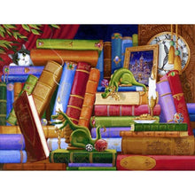 Load image into Gallery viewer, Partial AB - Dragon On The Bookshelf 40*30CM(Picture) Full Square Drill Diamond Painting