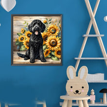 Load image into Gallery viewer, Black Teddy Bear-Dog 40*40CM(Canvas) Full Round Drill Diamond Painting