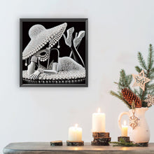Load image into Gallery viewer, Elegant Lady-Woman 30*30CM(Canvas) Partial Special Shaped Drill Diamond Painting
