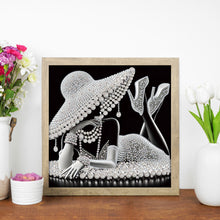 Load image into Gallery viewer, Elegant Lady-Woman 30*30CM(Canvas) Partial Special Shaped Drill Diamond Painting
