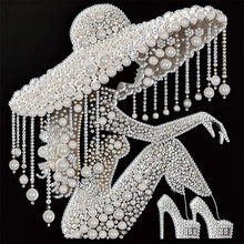 Load image into Gallery viewer, Elegant Lady-Woman 30*30CM(Canvas) Partial Special Shaped Drill Diamond Painting