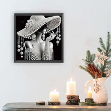 Load image into Gallery viewer, Elegant Lady-Woman 30*30CM(Canvas) Partial Special Shaped Drill Diamond Painting