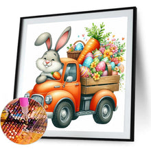 Load image into Gallery viewer, Easter Bunny Car 40*40CM(Canvas) Full Round Drill Diamond Painting
