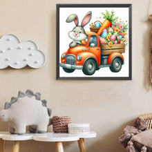 Load image into Gallery viewer, Easter Bunny Car 40*40CM(Canvas) Full Round Drill Diamond Painting