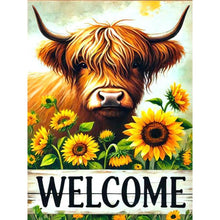 Load image into Gallery viewer, Sunflower Highland Yak 30*40CM(Canvas) Full Round Drill Diamond Painting