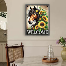 Load image into Gallery viewer, Sunflower Horse 30*40CM(Canvas) Full Round Drill Diamond Painting