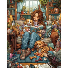 Load image into Gallery viewer, Dog With Girl 40*50CM(Picture) Full Square Drill Diamond Painting