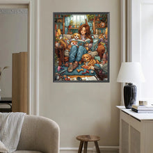 Load image into Gallery viewer, Dog With Girl 40*50CM(Picture) Full Square Drill Diamond Painting