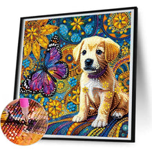 Load image into Gallery viewer, Papillon Dog 30*30CM(Canvas) Partial Special Shaped Drill Diamond Painting