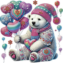 Load image into Gallery viewer, Datura Pattern Polar Bear 30*30CM(Canvas) Partial Special Shaped Drill Diamond Painting