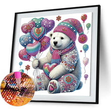 Load image into Gallery viewer, Datura Pattern Polar Bear 30*30CM(Canvas) Partial Special Shaped Drill Diamond Painting