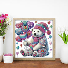 Load image into Gallery viewer, Datura Pattern Polar Bear 30*30CM(Canvas) Partial Special Shaped Drill Diamond Painting