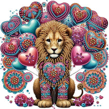 Load image into Gallery viewer, Datura Pattern Lion 30*30CM(Canvas) Partial Special Shaped Drill Diamond Painting