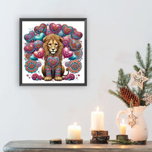 Load image into Gallery viewer, Datura Pattern Lion 30*30CM(Canvas) Partial Special Shaped Drill Diamond Painting