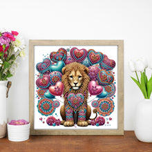 Load image into Gallery viewer, Datura Pattern Lion 30*30CM(Canvas) Partial Special Shaped Drill Diamond Painting