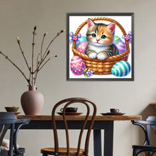 Load image into Gallery viewer, Easter Cat 40*40CM(Canvas) Full Round Drill Diamond Painting