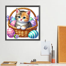 Load image into Gallery viewer, Easter Cat 40*40CM(Canvas) Full Round Drill Diamond Painting