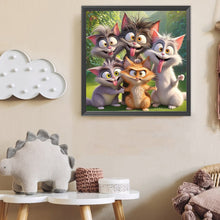 Load image into Gallery viewer, Funny Cat 40*40CM(Canvas) Full Round Drill Diamond Painting