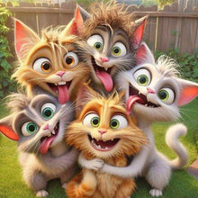 Load image into Gallery viewer, Funny Cat 40*40CM(Canvas) Full Round Drill Diamond Painting