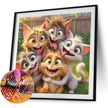 Load image into Gallery viewer, Funny Cat 40*40CM(Canvas) Full Round Drill Diamond Painting