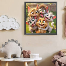 Load image into Gallery viewer, Funny Cat 40*40CM(Canvas) Full Round Drill Diamond Painting