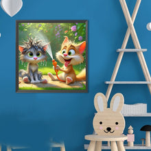Load image into Gallery viewer, Funny Cat 40*40CM(Canvas) Full Round Drill Diamond Painting