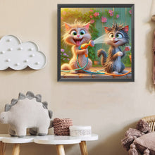 Load image into Gallery viewer, Funny Cat 40*40CM(Canvas) Full Round Drill Diamond Painting
