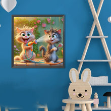 Load image into Gallery viewer, Funny Cat 40*40CM(Canvas) Full Round Drill Diamond Painting